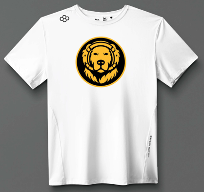 Golden Grit white performance shirt
